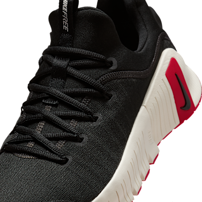Sizing Nike Free Metcon 6 Sepatu Training Hitam/Merah University/Sail FJ7127-006