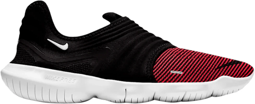 Nike Free RN Flyknit 3.0 Black Bright Crimson AQ5707 007