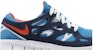 Nike Free Run 2 'Light Photo Blue Orange' Lelaki Perempuan Kasut Sukan 537732-403