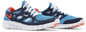 Cheap Nike Free Run 2 'Light Photo Blue Orange' Lelaki Perempuan Kasut Sukan 537732-403