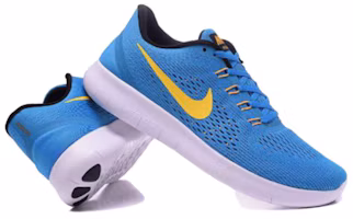 Shop Nike Free RN 平衡抗衝擊輕便 低筒 生活休閒鞋 男女同款 藍色