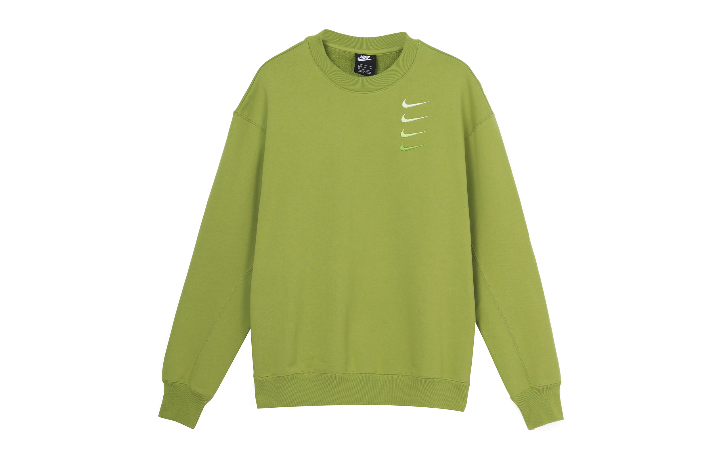Order Nike French Terry Swoosh Gradient Crewneck Pullover in Pear Green DB9408-310