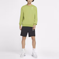 Shop Nike 法式毛圈漸層Swoosh圓領套頭衫 梨綠色 DB9408-310