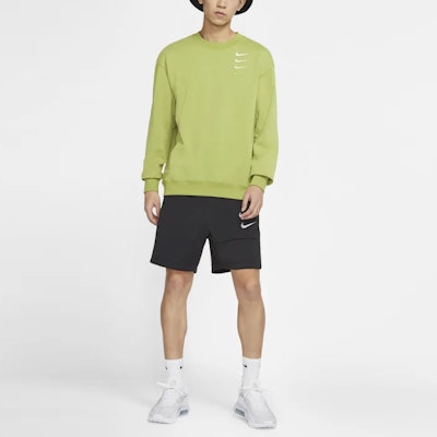 Nike French Terry Swoosh Gradient Crewneck Pullover in Pear Green DB9408-310 Shop Nike French Terry Swoosh Gradient Crewneck Pullover in Pear Green DB9408-310