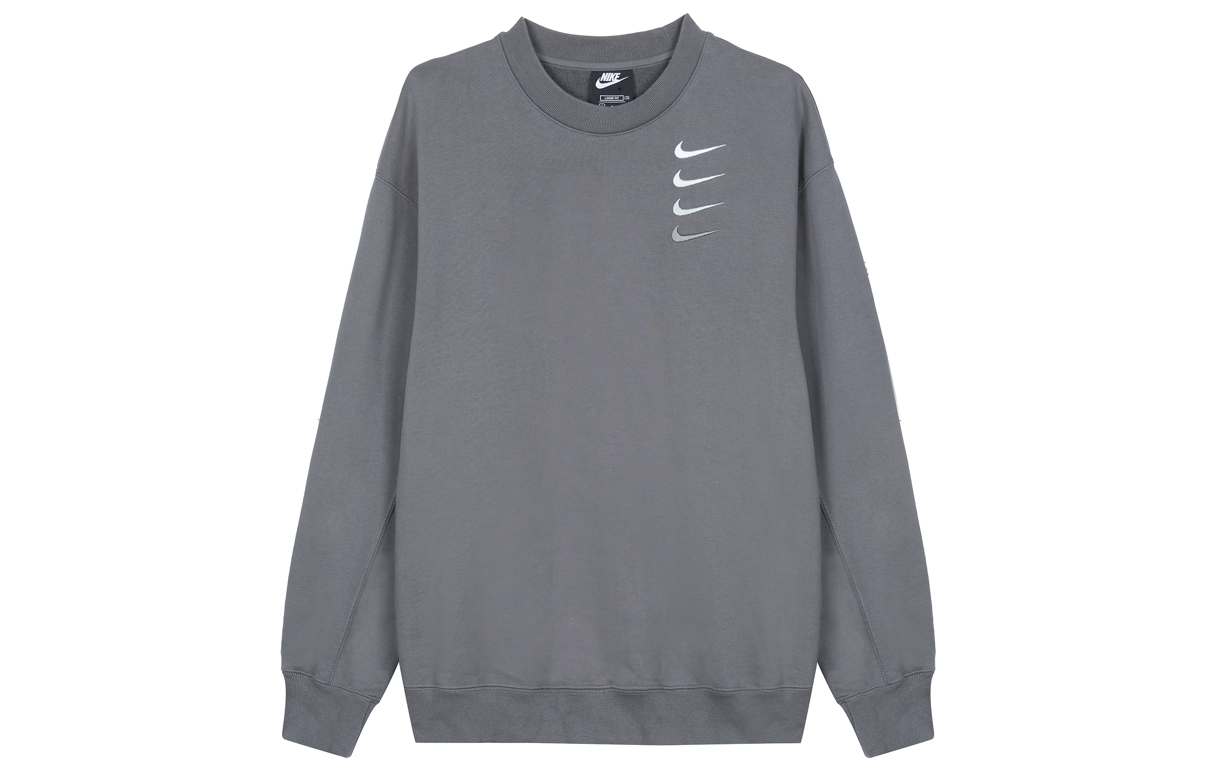 Nike French Terry Swoosh Gradient Sweatshirt Iron Grey Spring Edition DB9408-022
