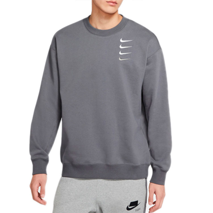 Nike French Terry Swoosh Gradient Sweatshirt Iron Grey Spring Edition DB9408-022 圖 5
