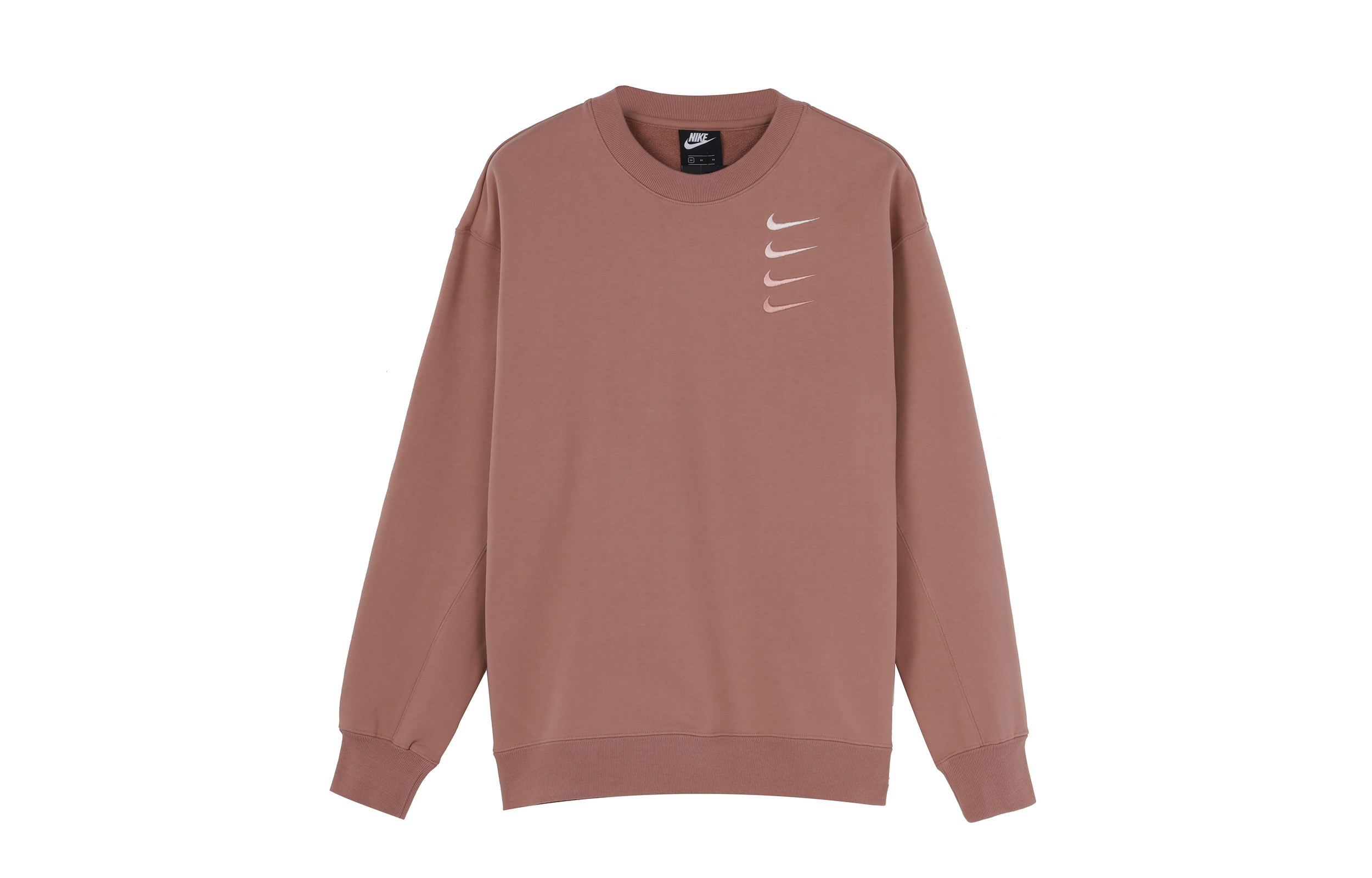 Nike French Terry Swoosh Pullover Sweatshirt Light Brown DB9408-222