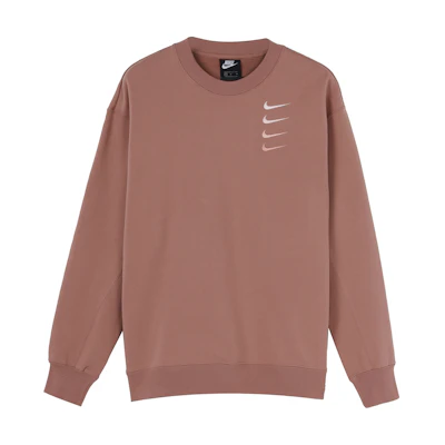 Nike French Terry Swoosh Pullover Sweatshirt Light Brown DB9408-222