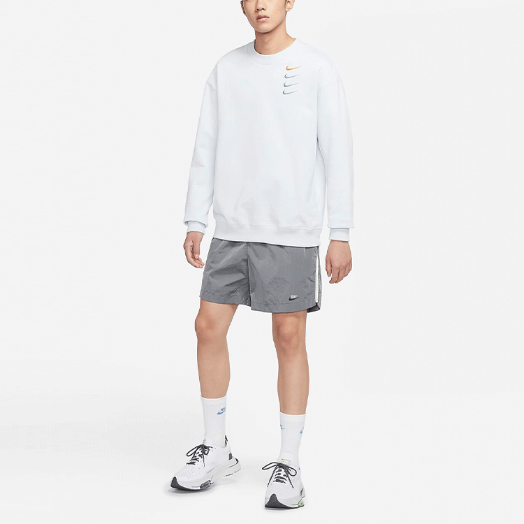 Nike French Terry Swoosh White Gold Embroidered Crewneck Sweatshirt DB9408-043 圖 4