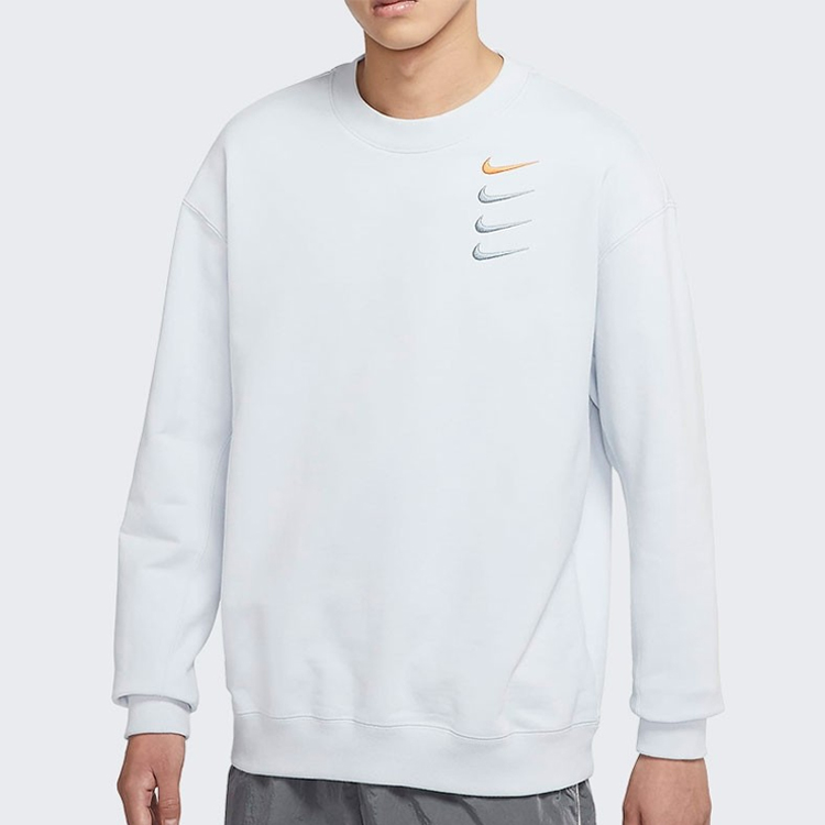 Nike French Terry Swoosh White Gold Embroidered Crewneck Sweatshirt DB9408-043 圖 5