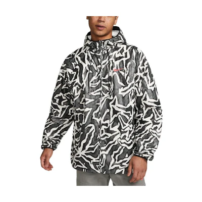 Nike Full-Print Logo Colorblock Zip-Up Hoodie Jacket DX0035-060