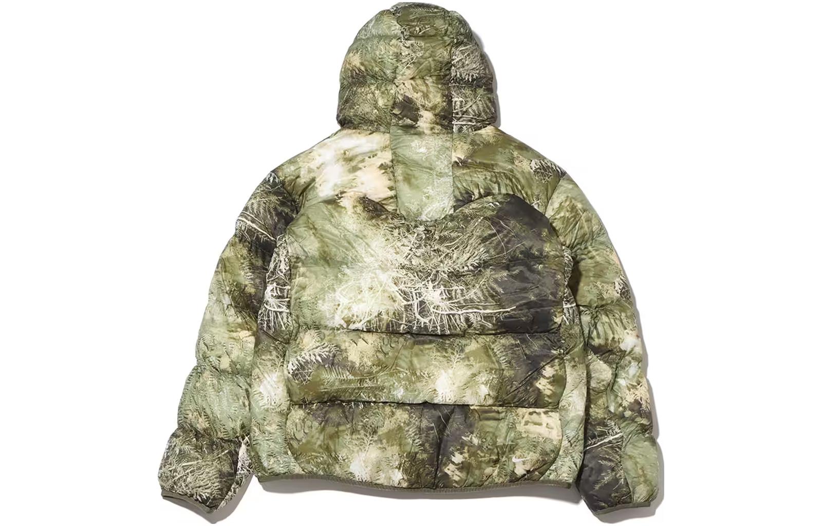 Lookbook Nike Hoodie Full-Print Zip-Up Jaket Unisex Hijau Olive. FB8122-386