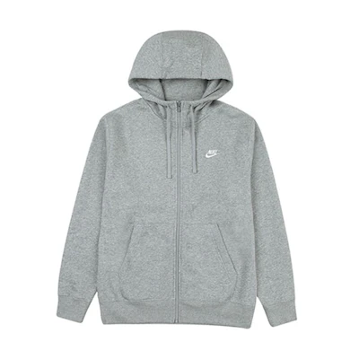 Nike Full-Zip Fleece Hoodie Jacket Gray Casual Sportswear BV2645-063