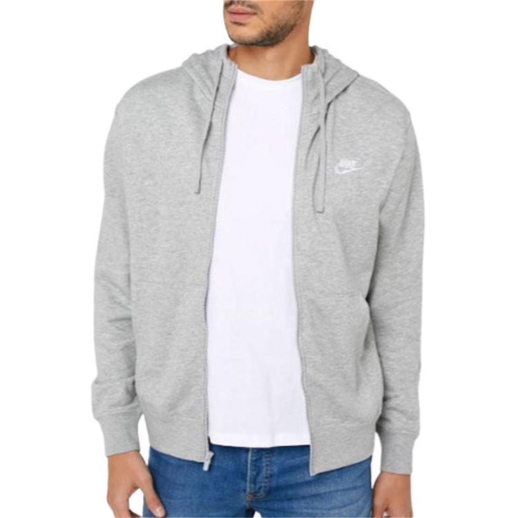 Details for Nike Jaket Hoodie Fleece Full-Zip Abu-Abu Casual Sportswear BV2645-063