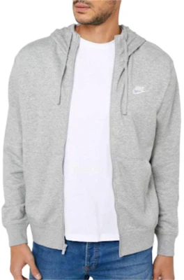 Nike Jaket Hoodie Fleece Full-Zip Abu-Abu Casual Sportswear BV2645-063 Details for Nike Jaket Hoodie Fleece Full-Zip Abu-Abu Casual Sportswear BV2645-063