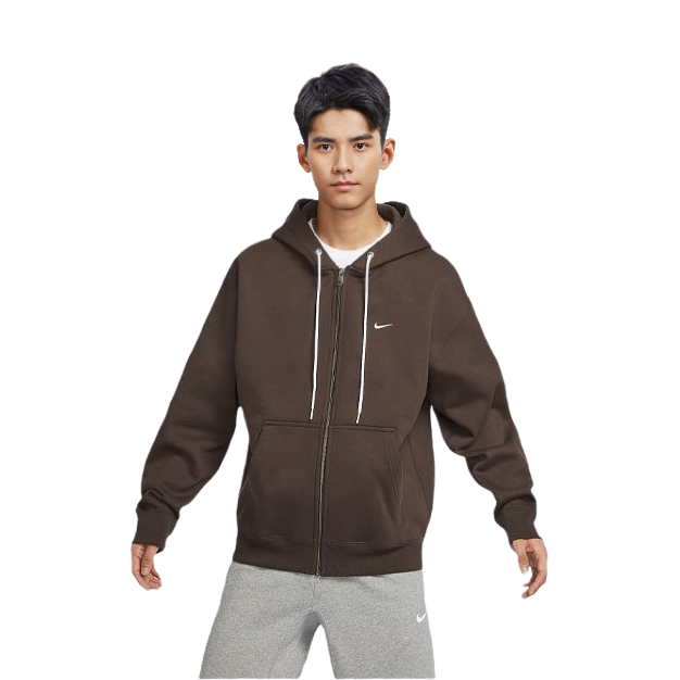 Nike Full-Zip Hoodie Baroque Brown Retro Vintage Style Sweatshirt DR0404-237 圖 4