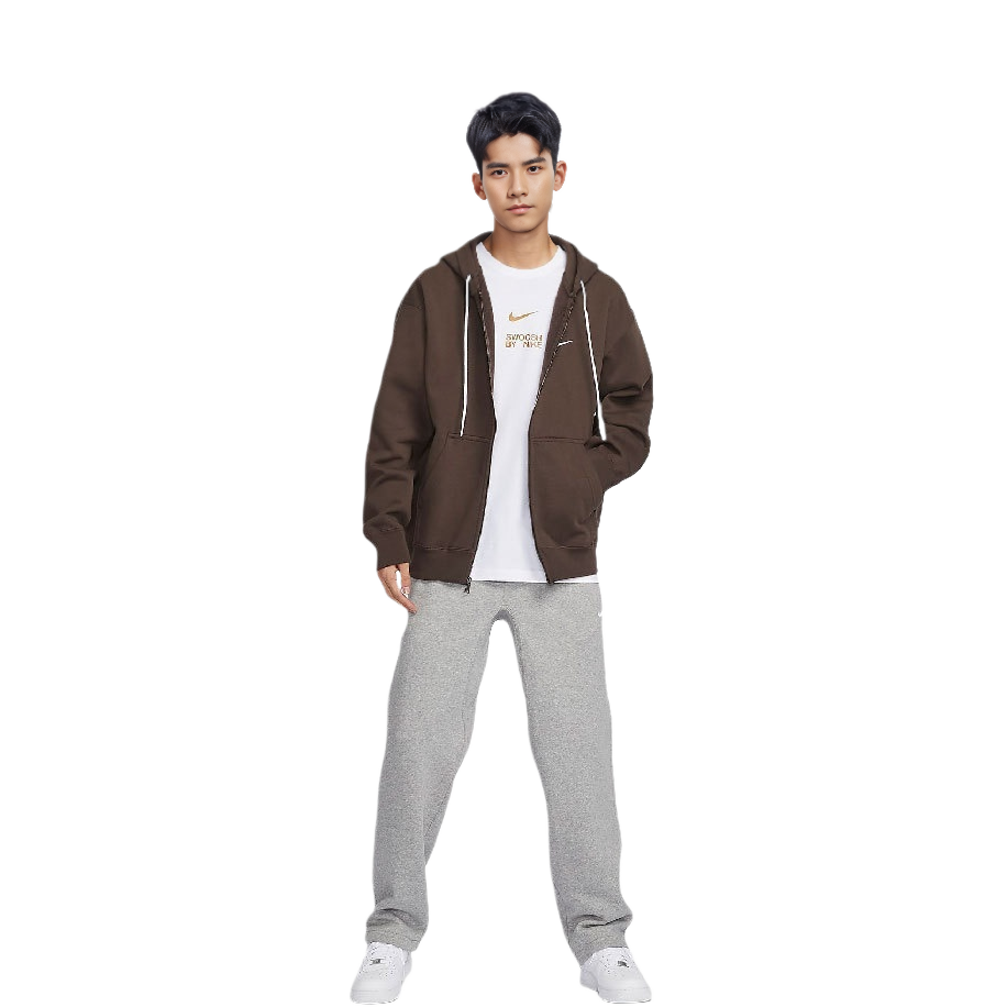 Nike Full-Zip Hoodie Baroque Brown Retro Vintage Style Sweatshirt DR0404-237 圖 5