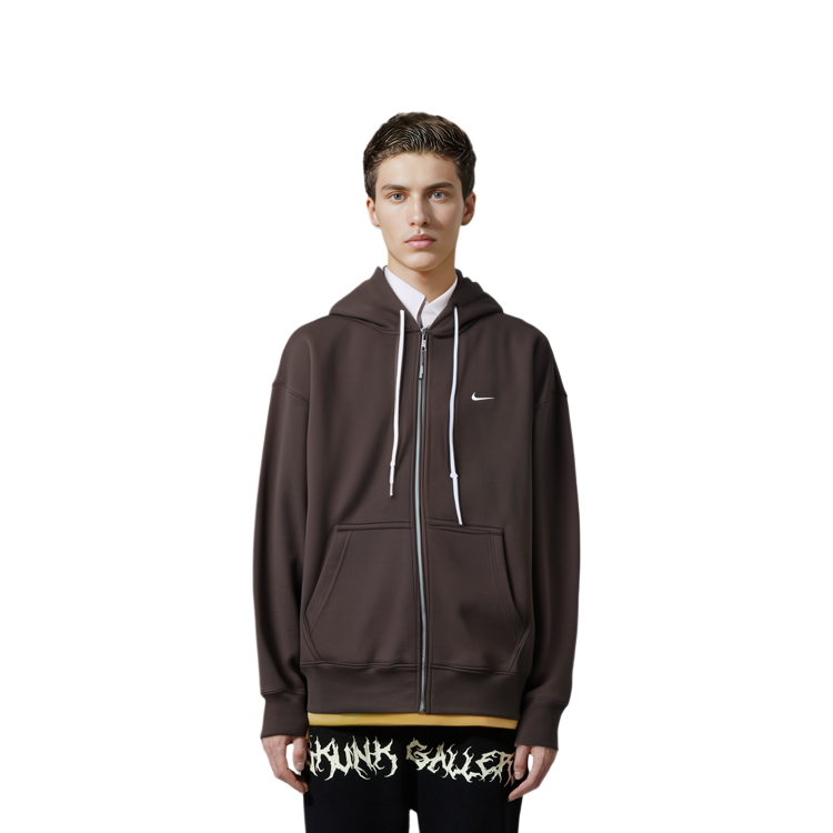 Nike Full-Zip Hoodie Baroque Brown Retro Vintage Style Sweatshirt DR0404-237 圖 6