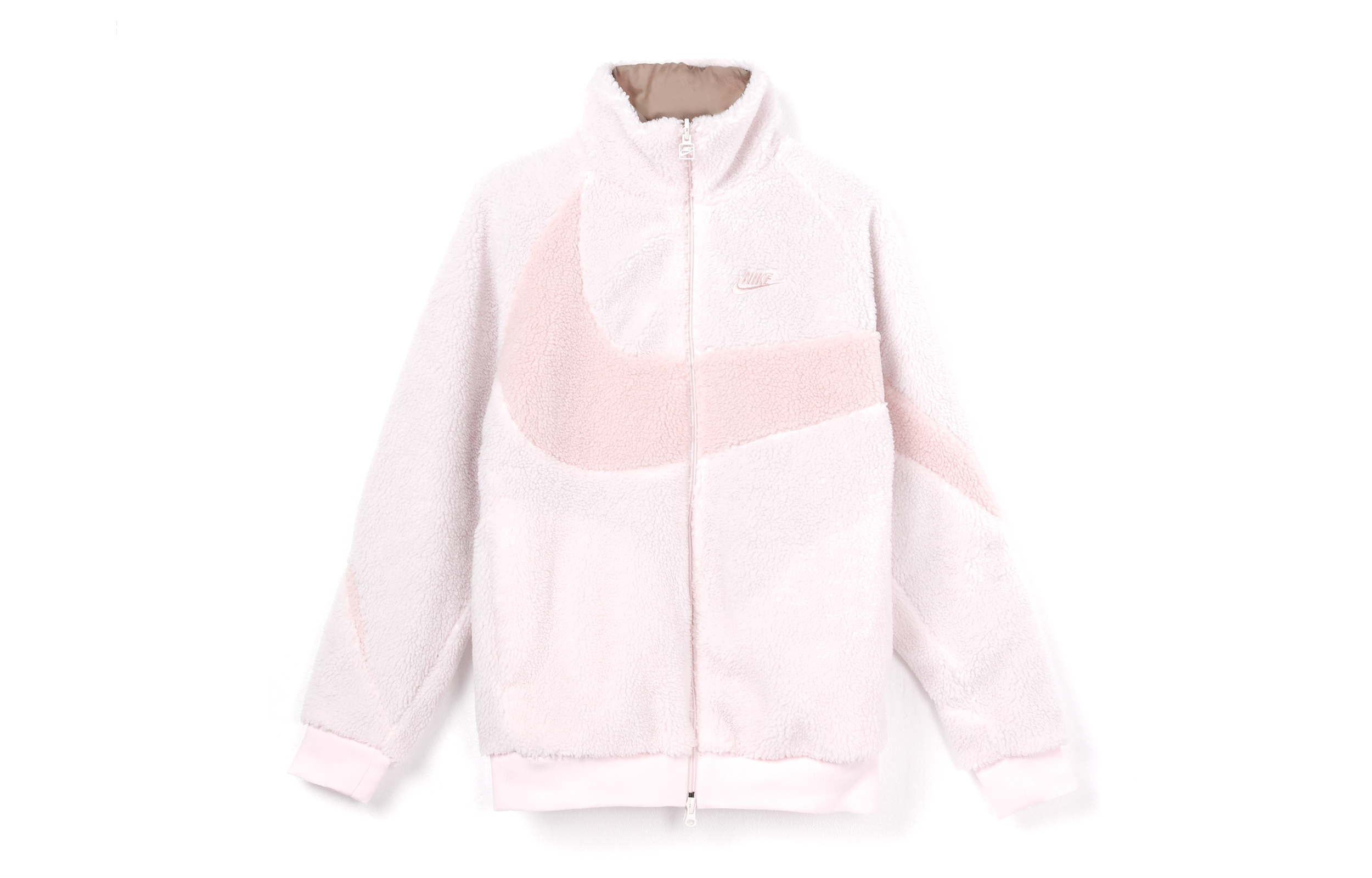 Nike Full-Zip Reversible Logo Stand Collar Jacket Soft Pink BQ6546-640 圖 2