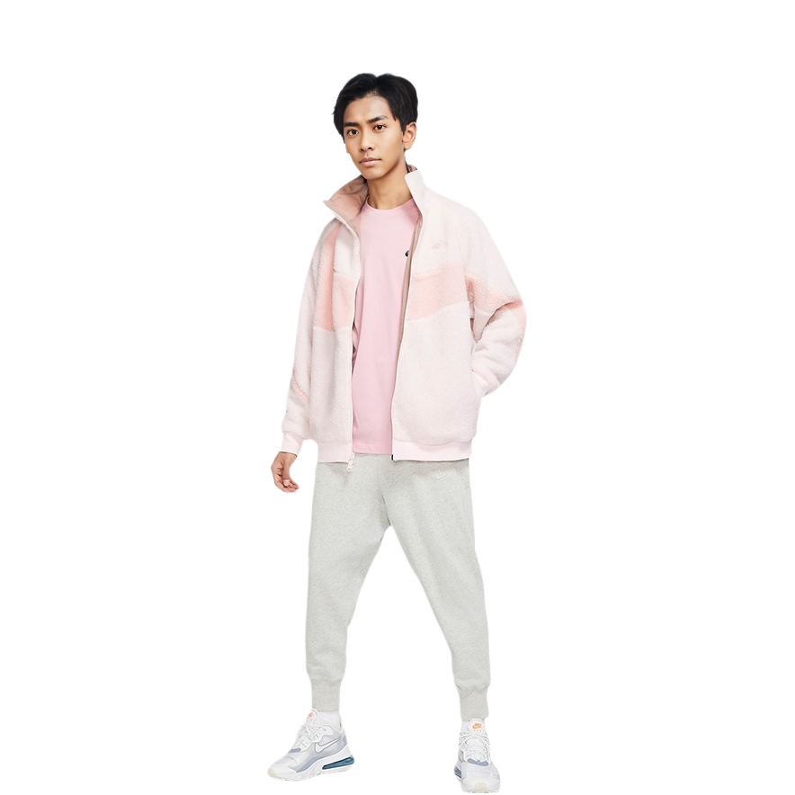 Nike Full-Zip Reversible Logo Stand Collar Jacket Soft Pink BQ6546-640 圖 6