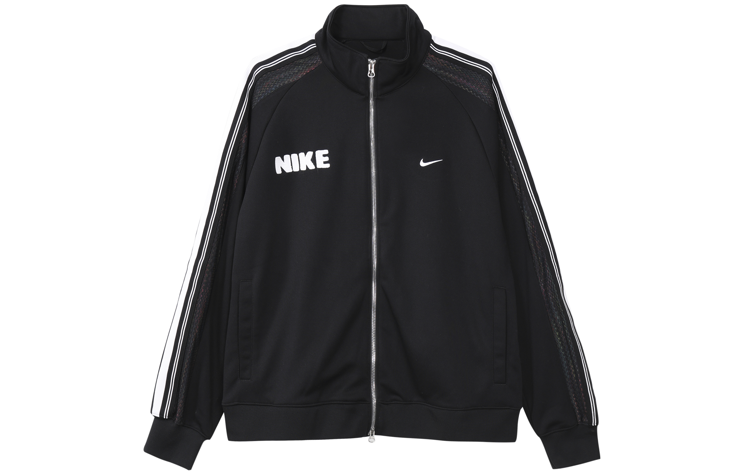 Nike Full-Zip Striped Stand Collar Jacket Black FB7037-010 圖 2