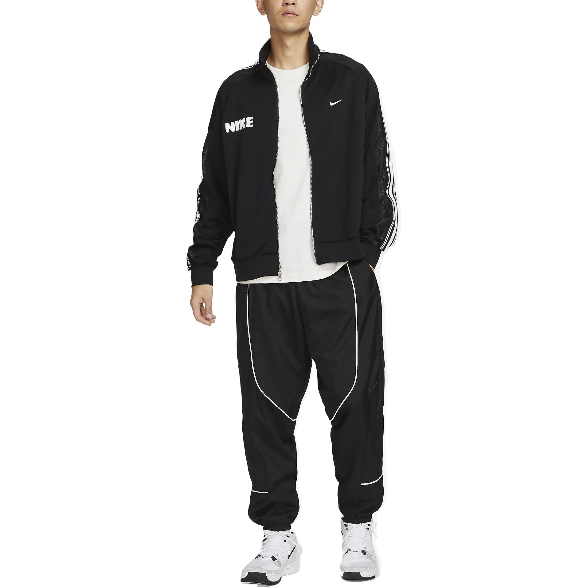 Nike Full-Zip Striped Stand Collar Jacket Black FB7037-010 圖 4