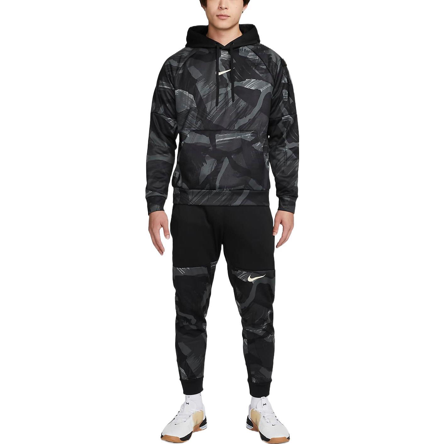 Lookbook Nike FW22 All-Over Print Retro Pullover Sweatshirt Black DQ6950-010