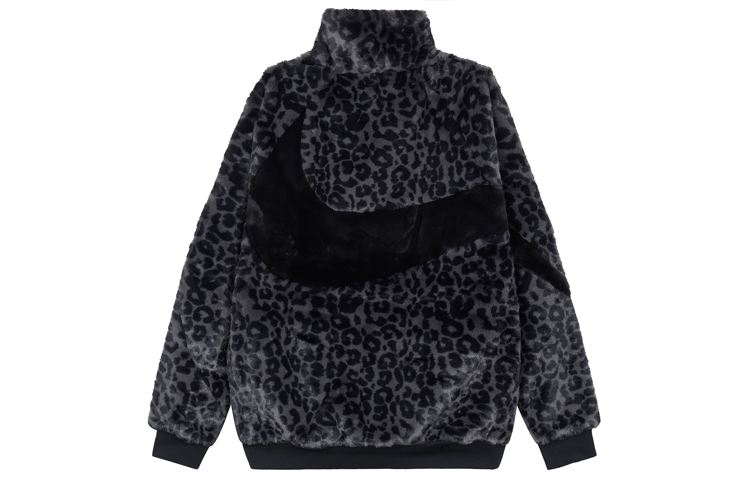Lookbook Nike FW22 Black Swoosh Faux Fur Track Jacket DH6685-011