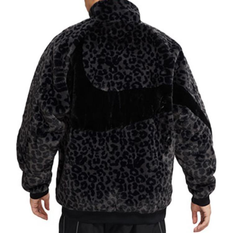 Details for Nike FW22 Black Swoosh Faux Fur Track Jacket DH6685-011