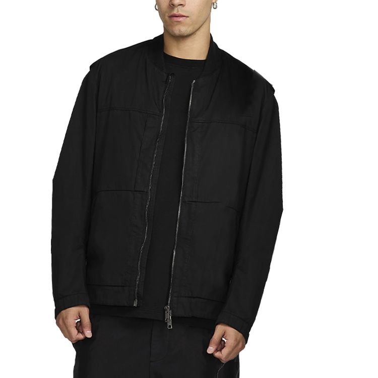 Order Nike FW24 Computational Bomber Jacket Unisex Black - Minimalist Full-Zip Design. FQ0296-010
