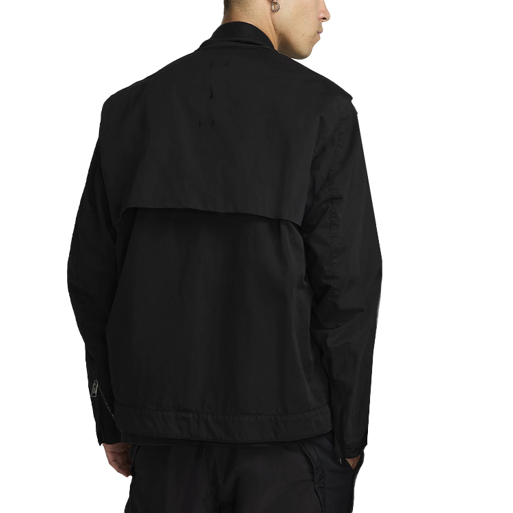 Lookbook Nike FW24 Computational Bomber Jacket Unisex Black - Minimalist Full-Zip Design. FQ0296-010