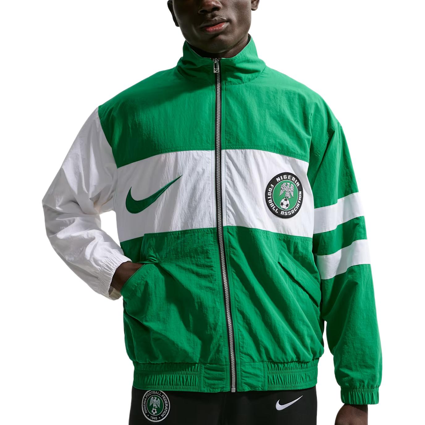 Nike FW25 Nigeria 1996 Replica Colorblock Track Jacket Green Mens. II6993-310