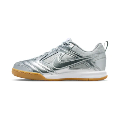 (Youth) Nike Gato LV8 Metallic Silver/White/Gum Light Brown/Metallic Silver