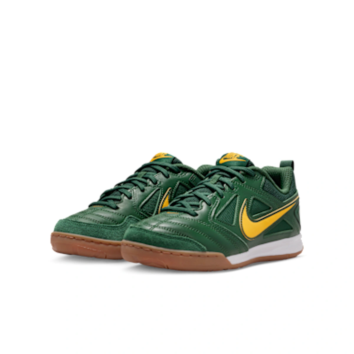 (Youth) Nike Gato Sneakers Fur/White/Gum Medium Brown/Varsity Maize