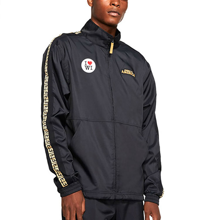 Shop Nike Giannis Coming to America Basketball Jacket Black CQ6309-010