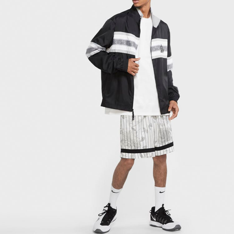 Purchase 耐克 Giannis 復古拉鍊條紋外套 黑色 春季休閒款 CK6246-010