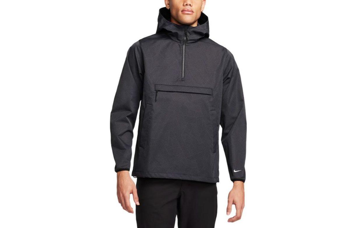 Nike Golf Anorak Jacket Black Pullover Casual Long-Sleeve Outerwear FJ6816-010