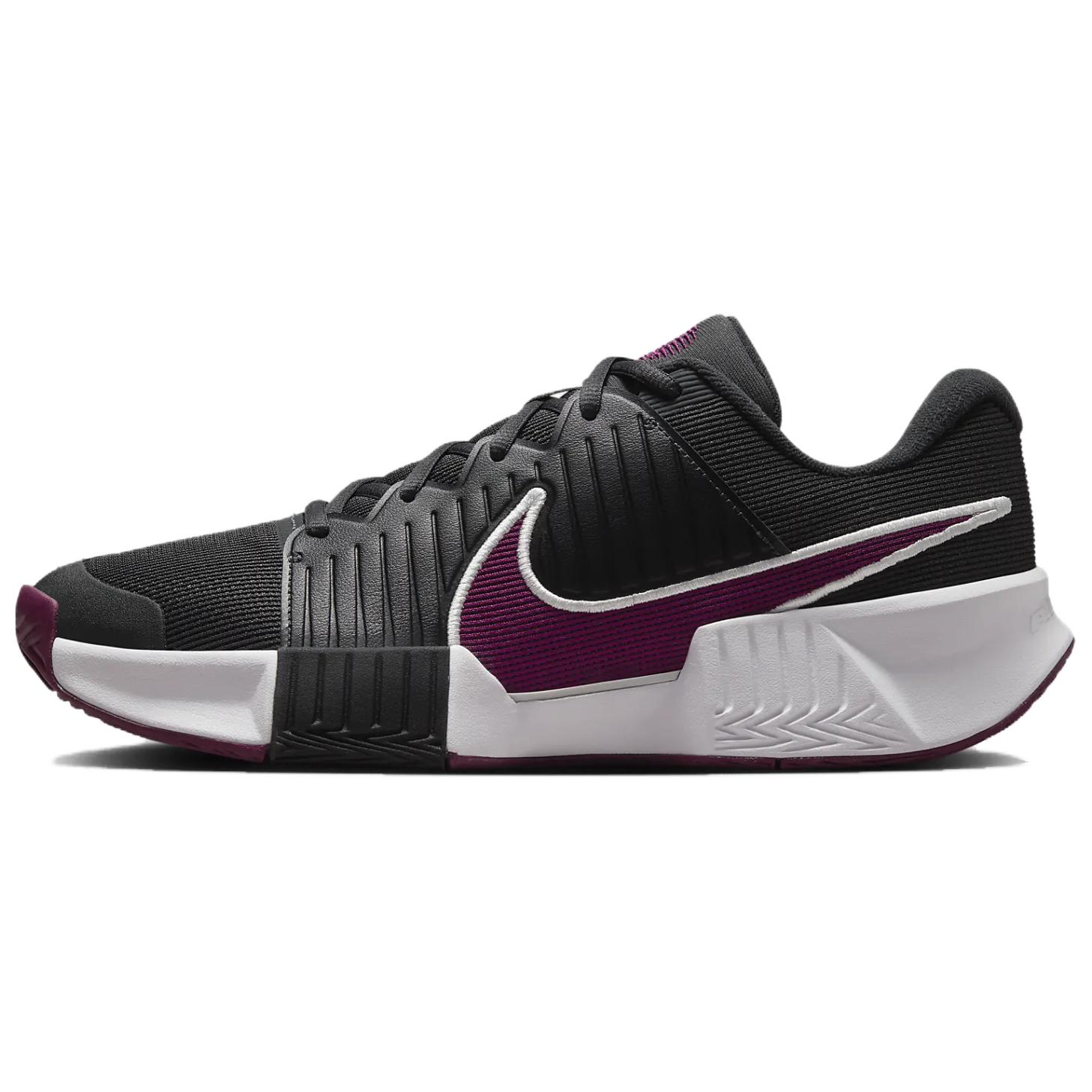 Nike GP Challenge Pro Tennis Shoes Black/Purple - Comfortable & Stable Low-Cut FB3145-008