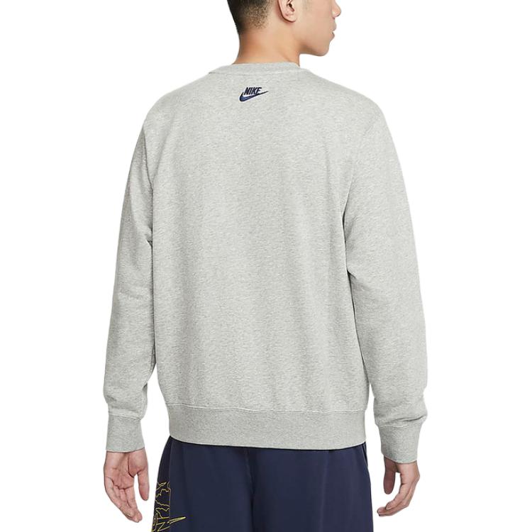 Purchase Nike Gray Crewneck Sweatshirt with Lettering and Animal Print Design HV1063-063