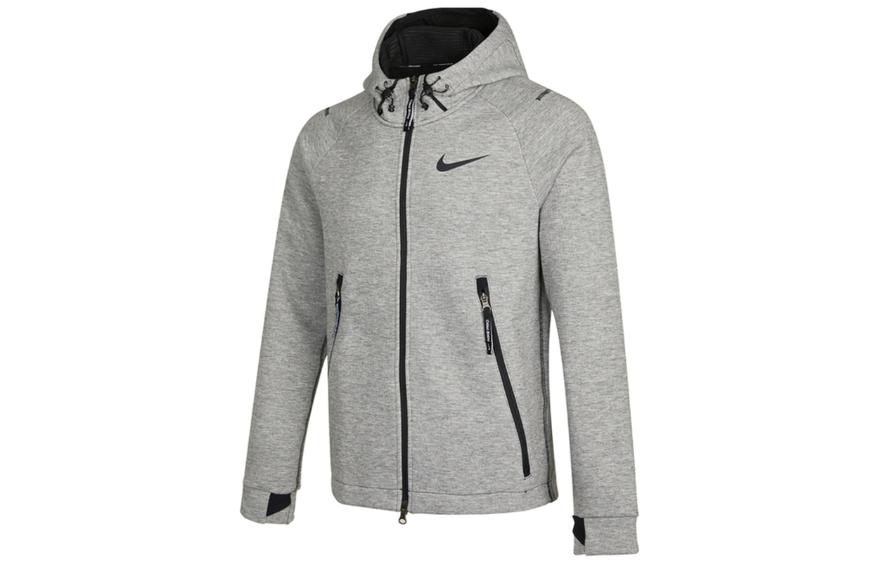 Nike Gray Knit Logo Hoodie Jacket DD1879-010 圖 2