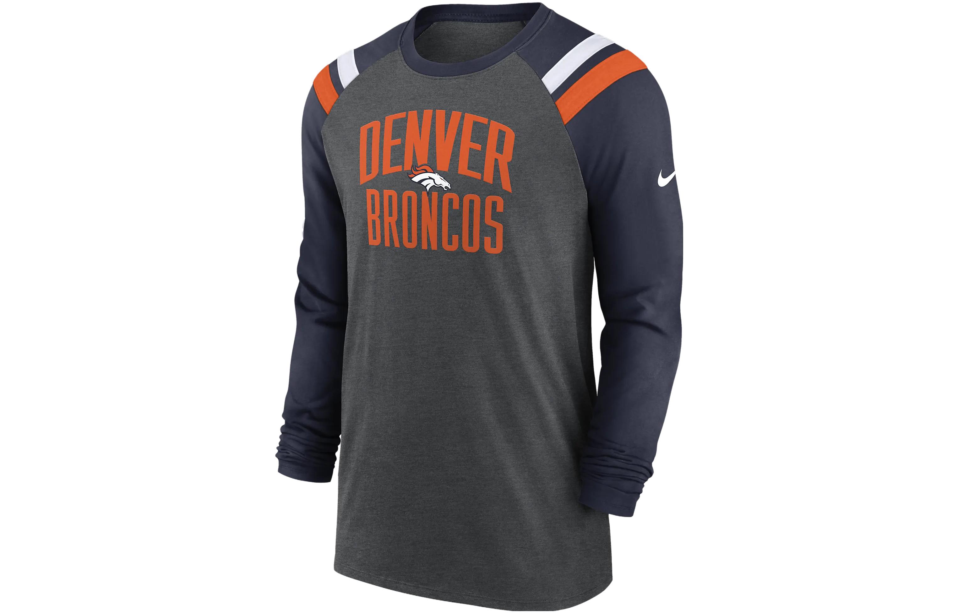 Nike Gray Long-Sleeve Sweatshirt with Letter Print NKZKEH038W-0YP