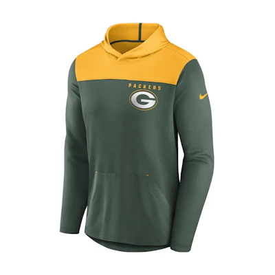 Nike Green Bay Packers NFL Pullover Hoodie Green Letter Print Sweatshirt 00C0063K7T-05H