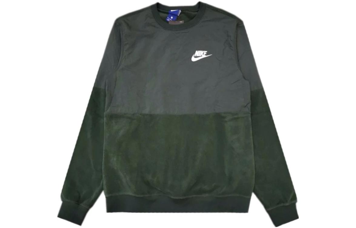 Nike Green Colorblock Crewneck Pullover Sweatshirt AQ7260-332