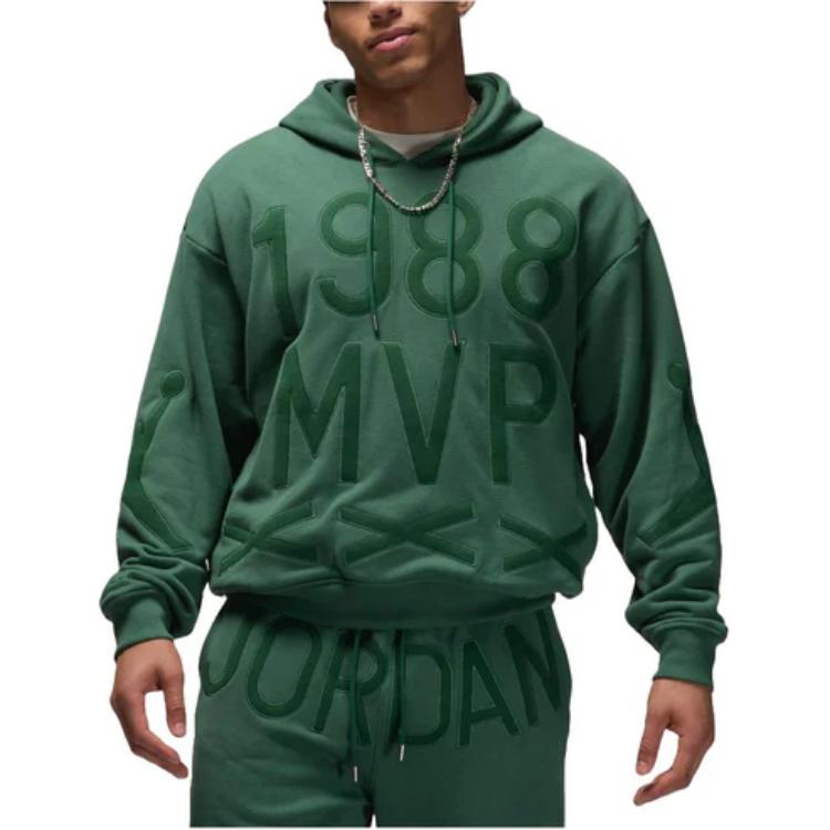Nike Green Lettered Hoodie Long Sleeve Casual Unisex Sweatshirt FZ7515-398 圖 4