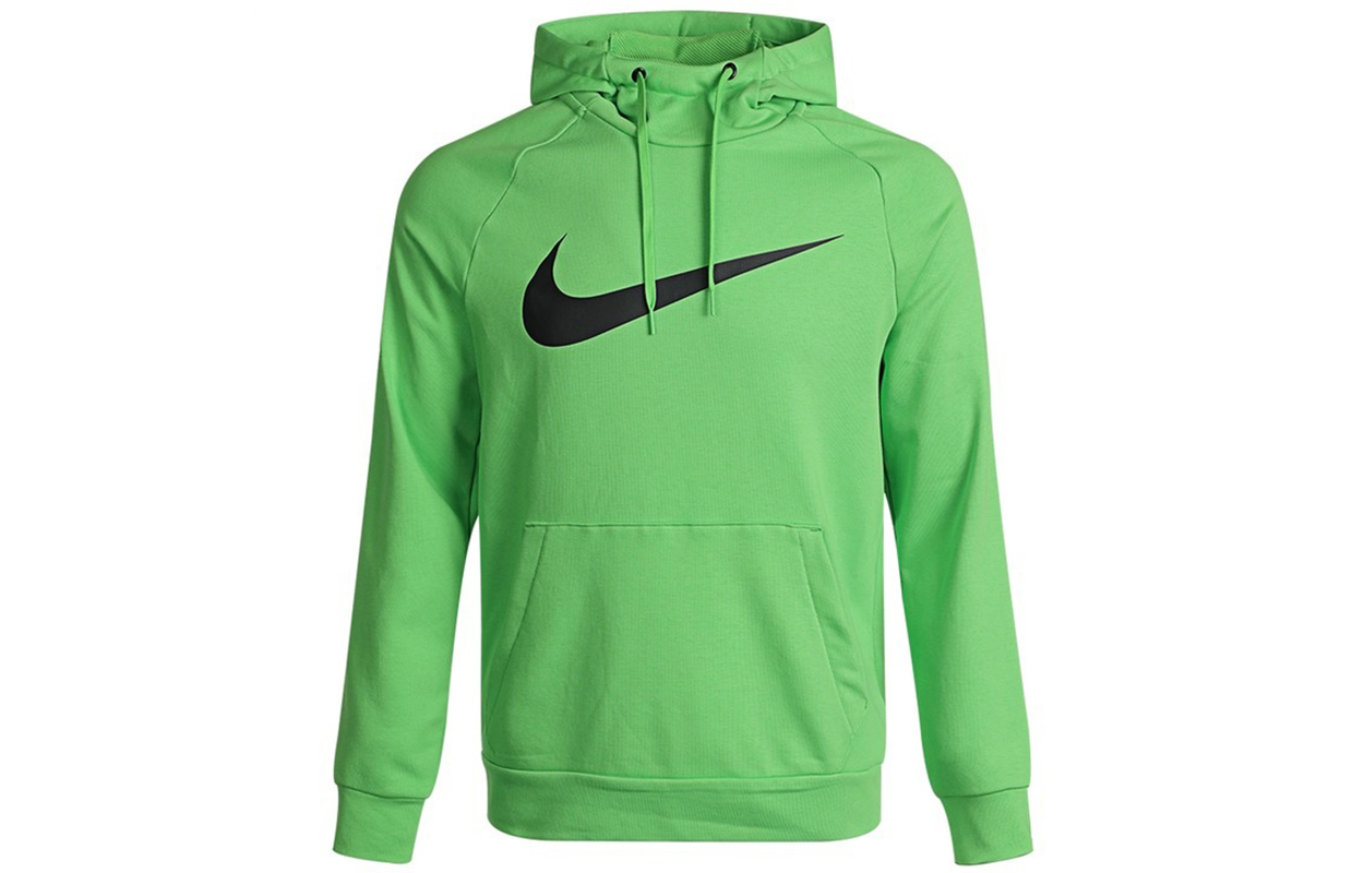 Nike Green Retro Logo Print Pullover Hoodie CZ2426-304