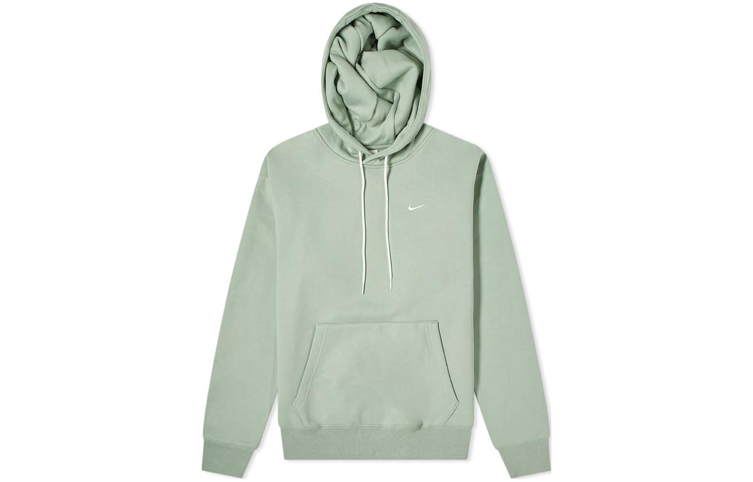 Nike Green Solid Logo Hoodie Casual Pullover Long-Sleeve Sweatshirt CV0552-006