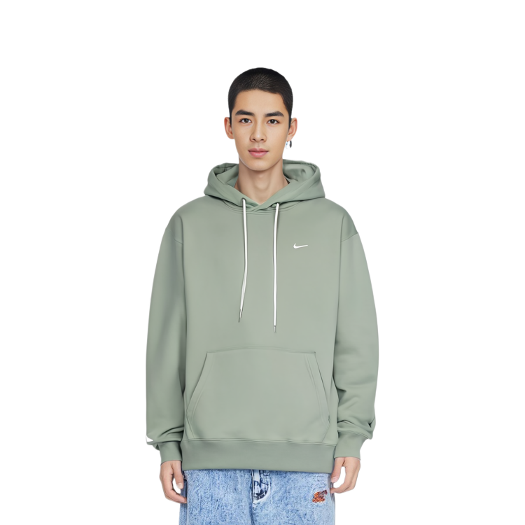 Nike Green Solid Logo Hoodie Casual Pullover Long-Sleeve Sweatshirt CV0552-006 圖 5