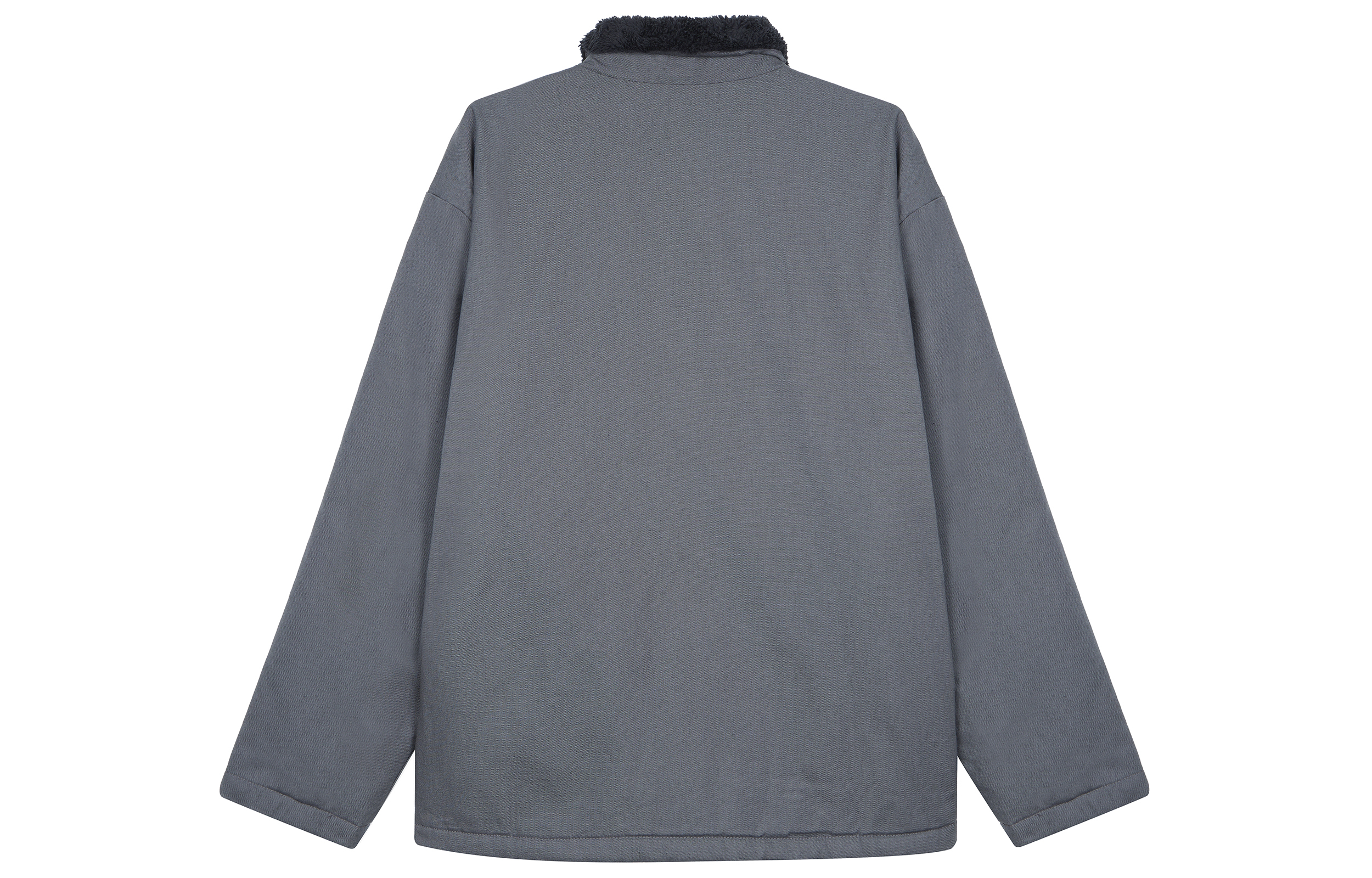 Lookbook 나이키 회색 자수 로고 플리스 카라 긴팔 재킷 FD6683-068