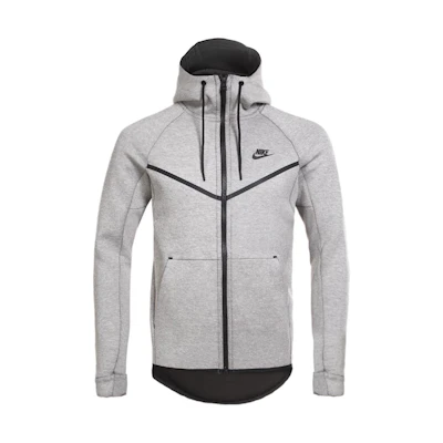 Nike Grey Hoodie Logo Print Raglan Sleeve Jacket 805145-072