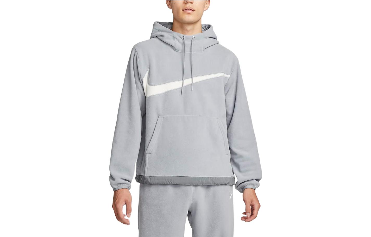 Nike Grey Hoodie with Large Chest Logo Print DQ4897-073